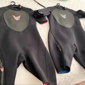 Men XL and Women L wetsuits